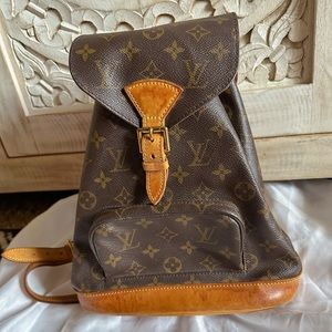 Louis Vuitton Vintage Montsouris Backpack Monogram Canvas MM